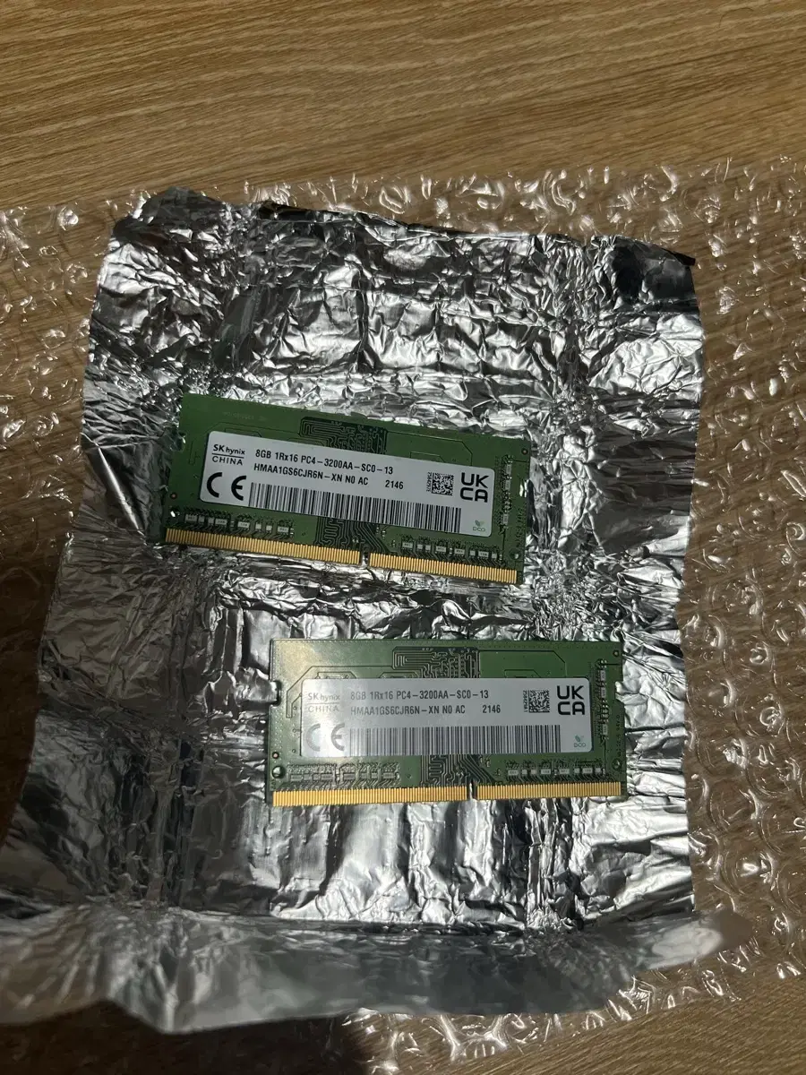 노트북용 하이닉스 램 8GB 3200 2개 일괄판매